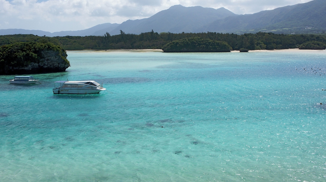 Kabira Bay of Ishigaki Island in Ishigaki City, Okinawa Prefecture, Japan. It is one of the Japan's Places of Scenic Beauty.