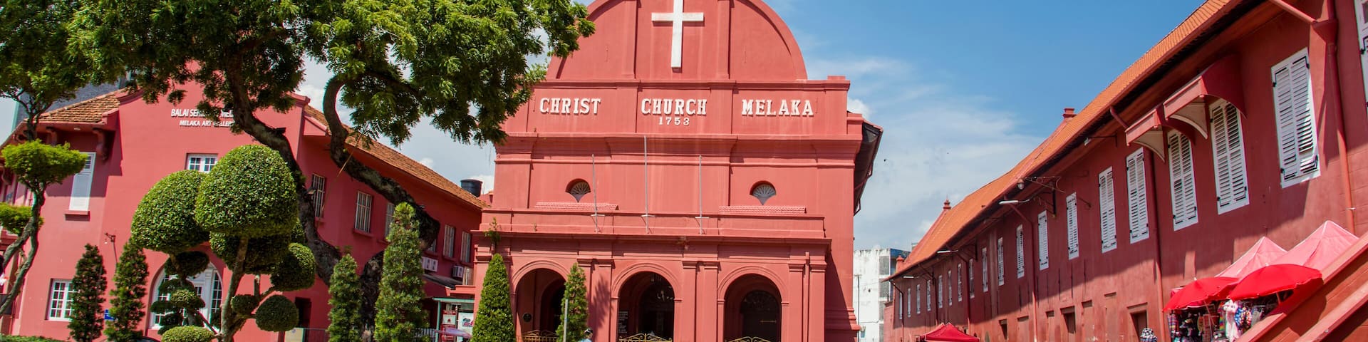 Malacca Malaysia 29th April 2022: Christ Church, Malacca is an 18th-century Anglican church in the city of Malacca City. It is the oldest functioning Protestant church in Malaysia.