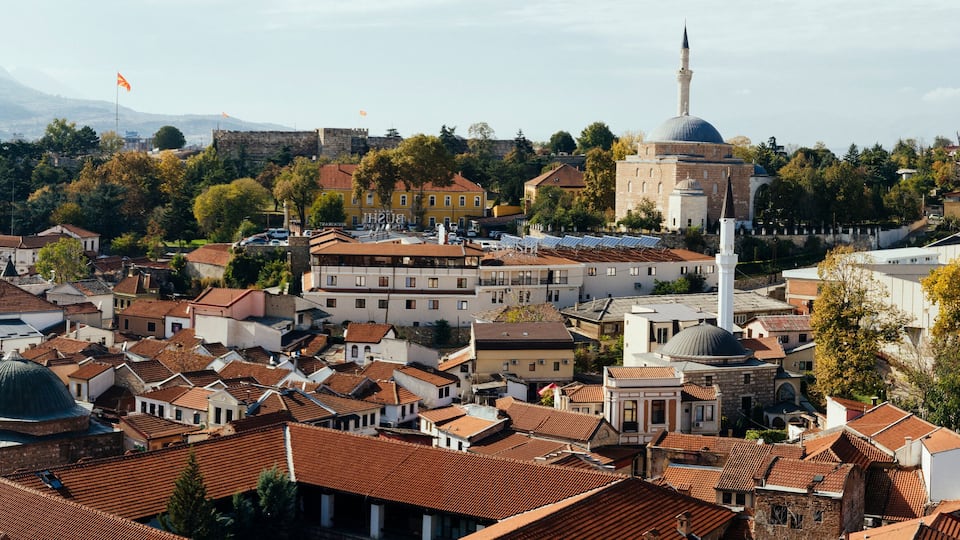 Panoramic view of the old Skopje Bazaar