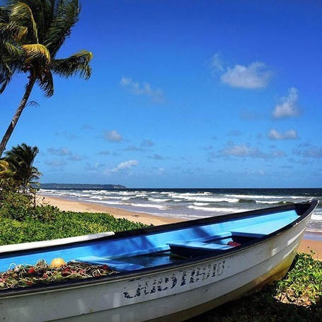 This is the longest beach in Trinidad - - uncrowded, gorgeous, non-touristy.  And it's a great place to go for a "lime".  It means getting together with your friends and it's a way of life in Trinidad.  #blue 
See  "Lessons in Liming on the Coconut Road in Trinidad"  at:  http://www.travelblissnow.com/lime-coconut-road-trinidad/