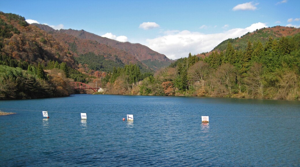 Nakanojō Dam lake.