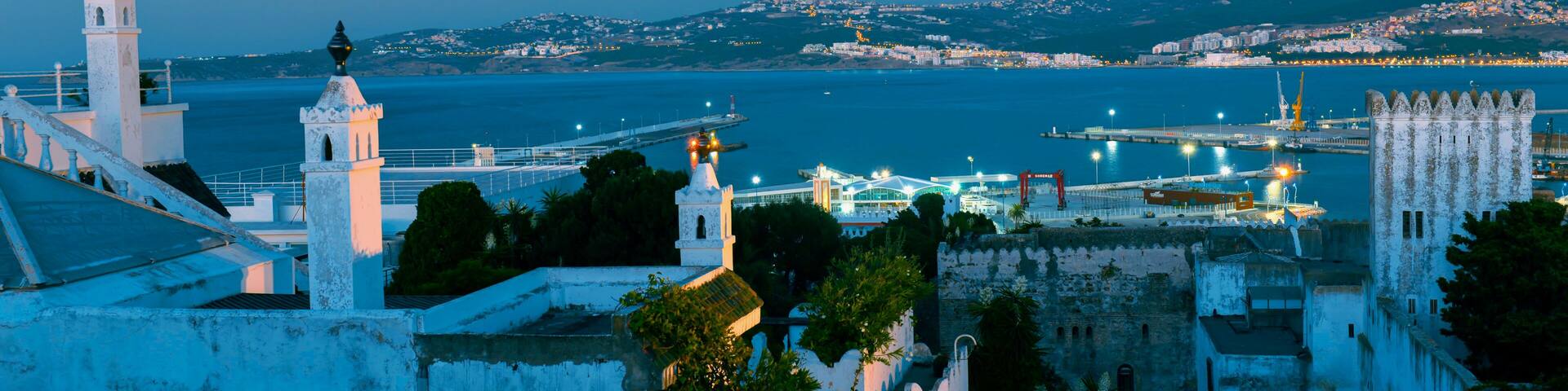 The old medina and the port of Tangier, Morocco.