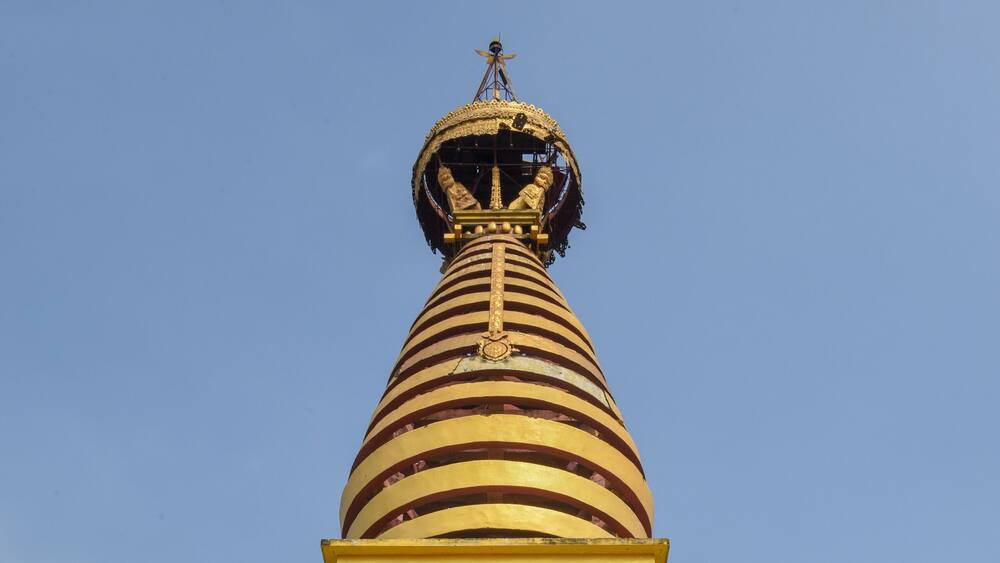 Buddhist monastery at the monastic zone of Lumbini on Nepal