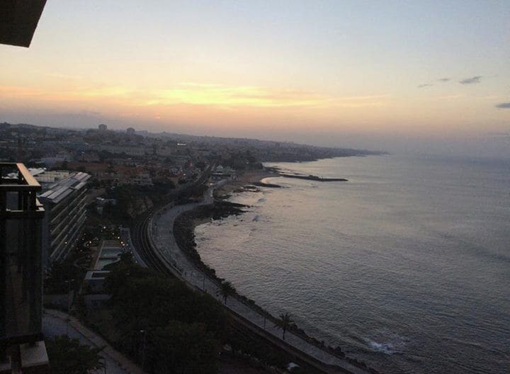 A view from the 13th floor at Sunset.. Gorgeous Estoril in Portugal ! www.thetinytaster.com 