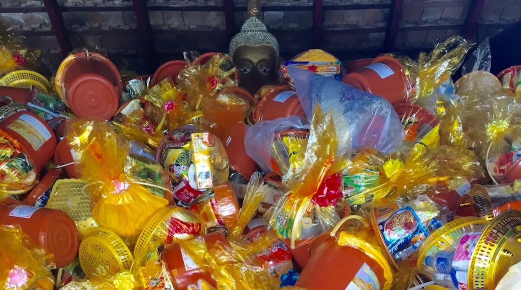 in just two days of this holiday, offerings to the monks are piled high and spilling out onto the temple floor. beautiful display of gratitude.
#colorful