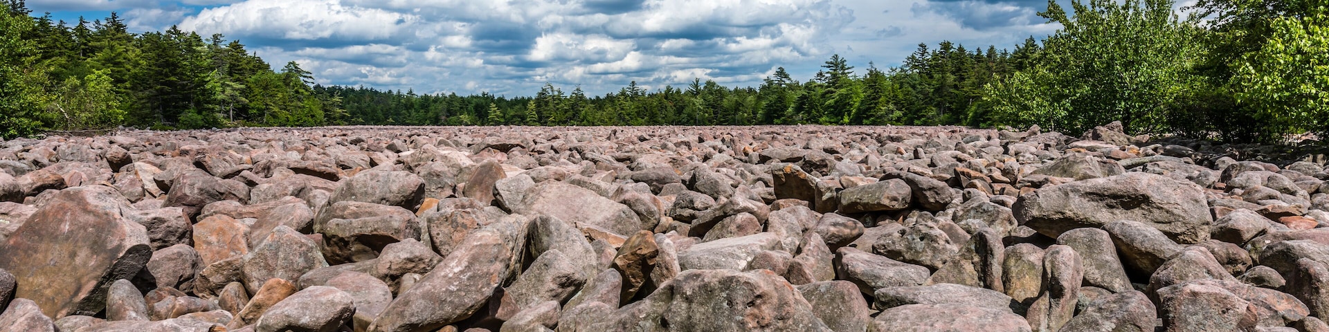 A Glacial Boulder Field at Hickory Run State Park in Pennsylvania