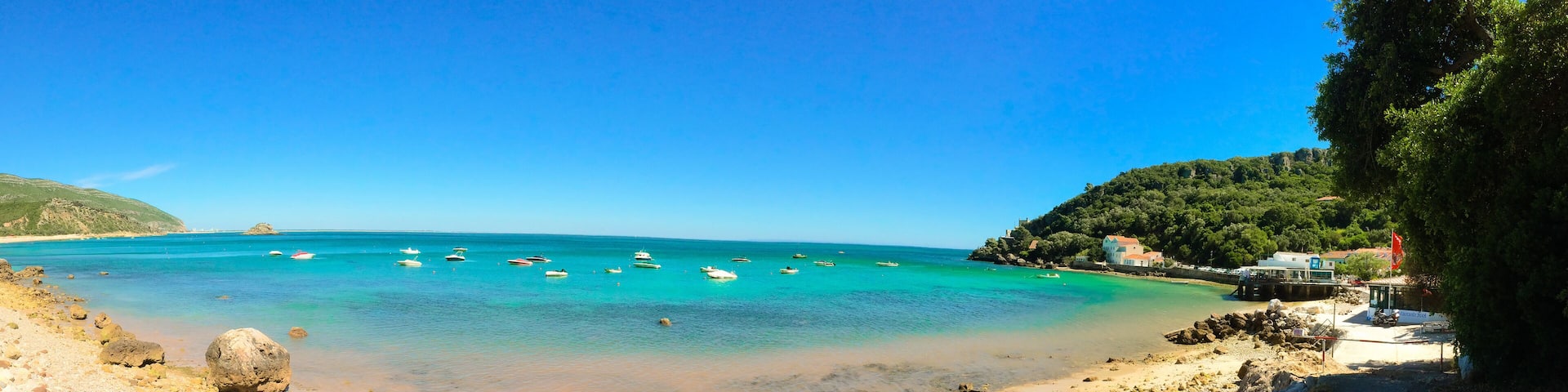Bay beach at the Arrabida mountains, Portugal