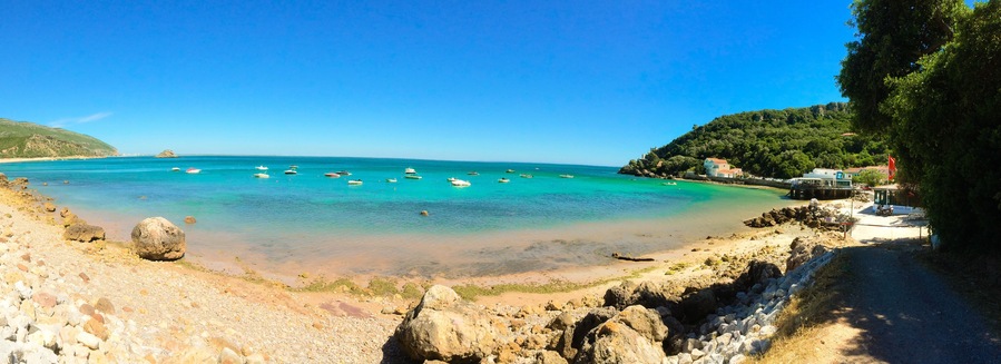 Bay beach at the Arrabida mountains, Portugal