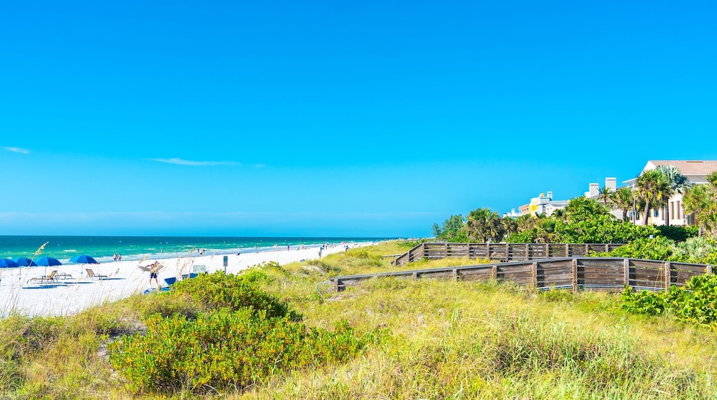 Indian rocks beach with green grass in Florida, USA