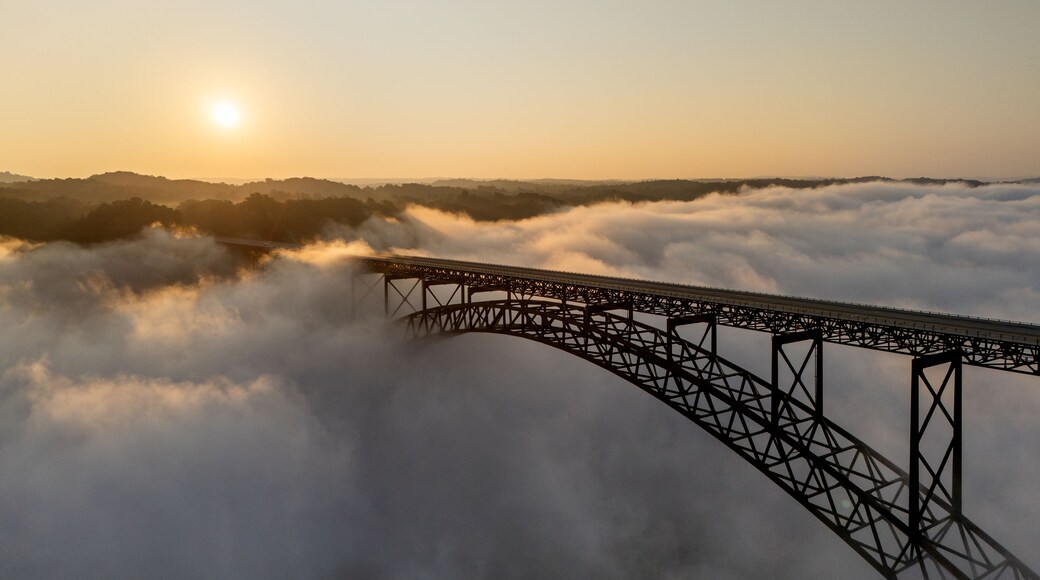 New River Gorge Bridge, West Virginia, Sunrise Fog