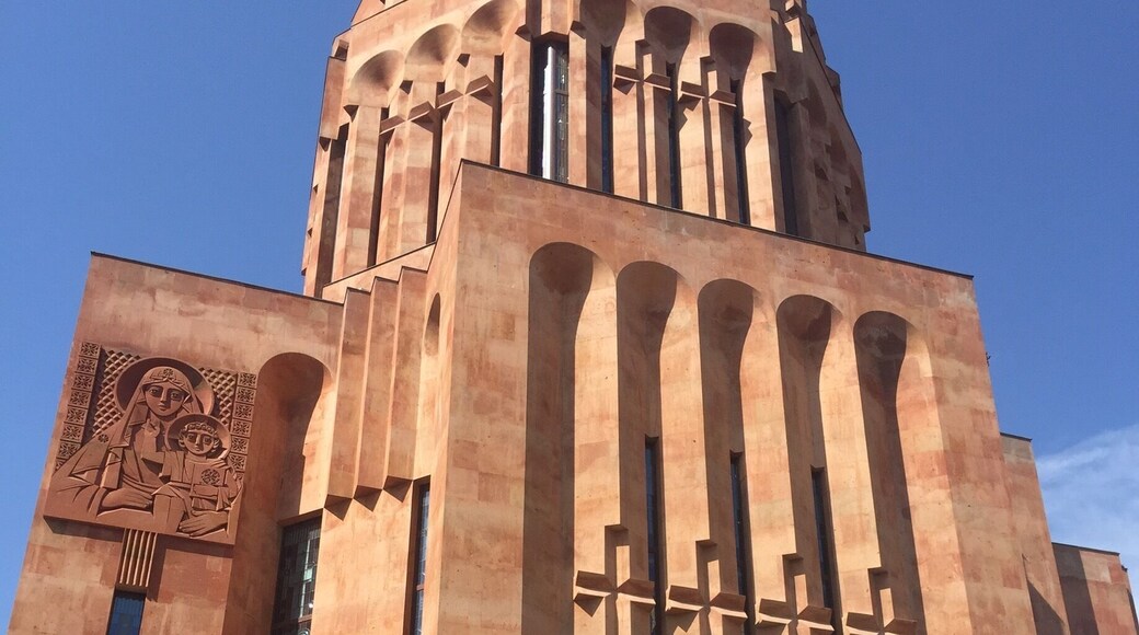 New Armenian Church in Nor Hachn, Armenia. Near Abovyan city.