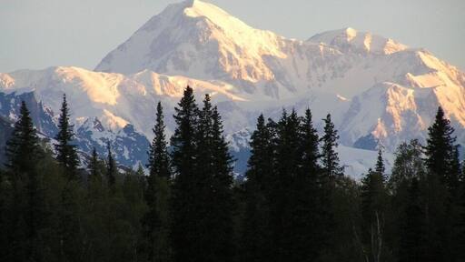 One of those special days when Mt. McKinley (or Denali) is visible for miles and miles. Photo taken from Byers Lake Cabin in Denali State Park, nearly 40 miles away from the peak.