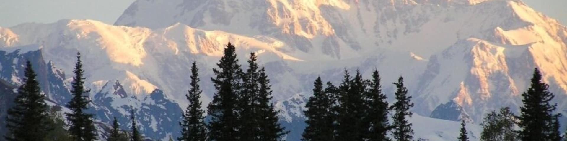 One of those special days when Mt. McKinley (or Denali) is visible for miles and miles. Photo taken from Byers Lake Cabin in Denali State Park, nearly 40 miles away from the peak.