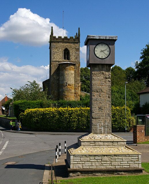 Brougton Silver Jubilee Clock. This clock stands on the corner of High Street and Estate Avenue.