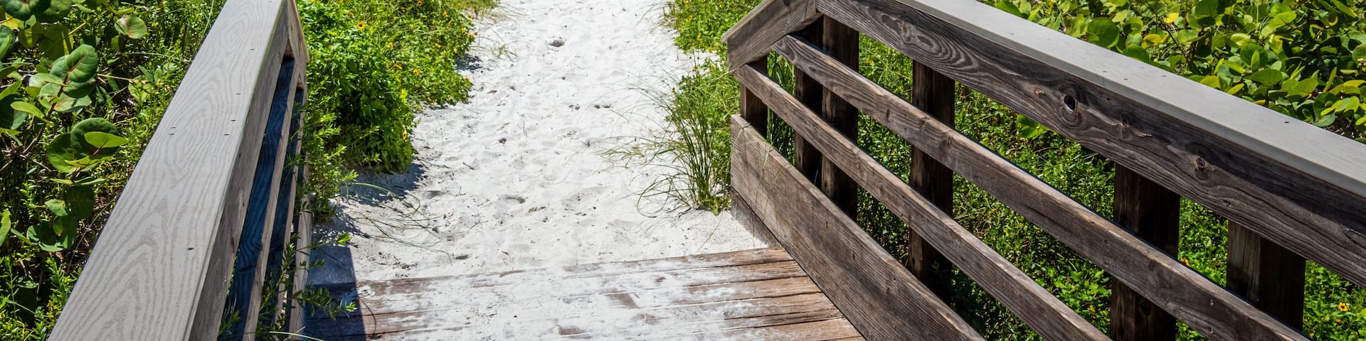 Path to a Gulf of Mexico beach in Bradenton Beach on the west coast of Florida