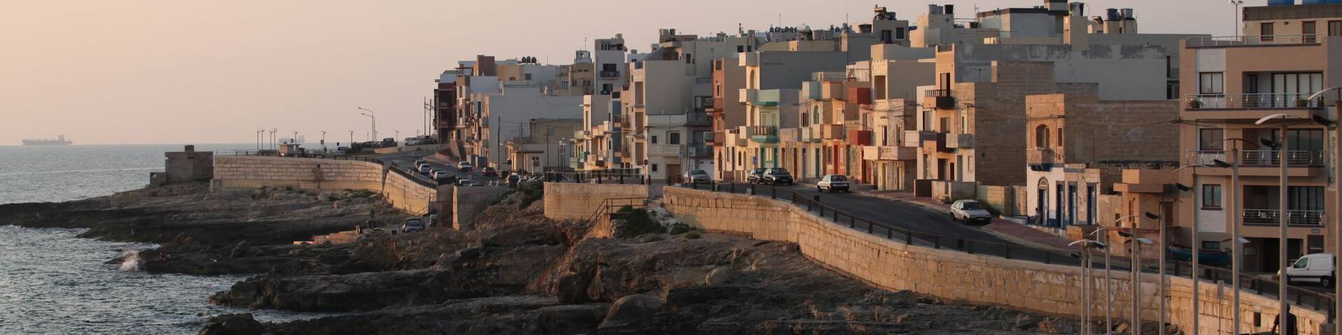 Xgħajra waterfront at sunrise
