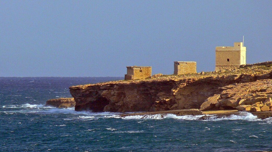 British coastal towers near Xgħajra, Malta
