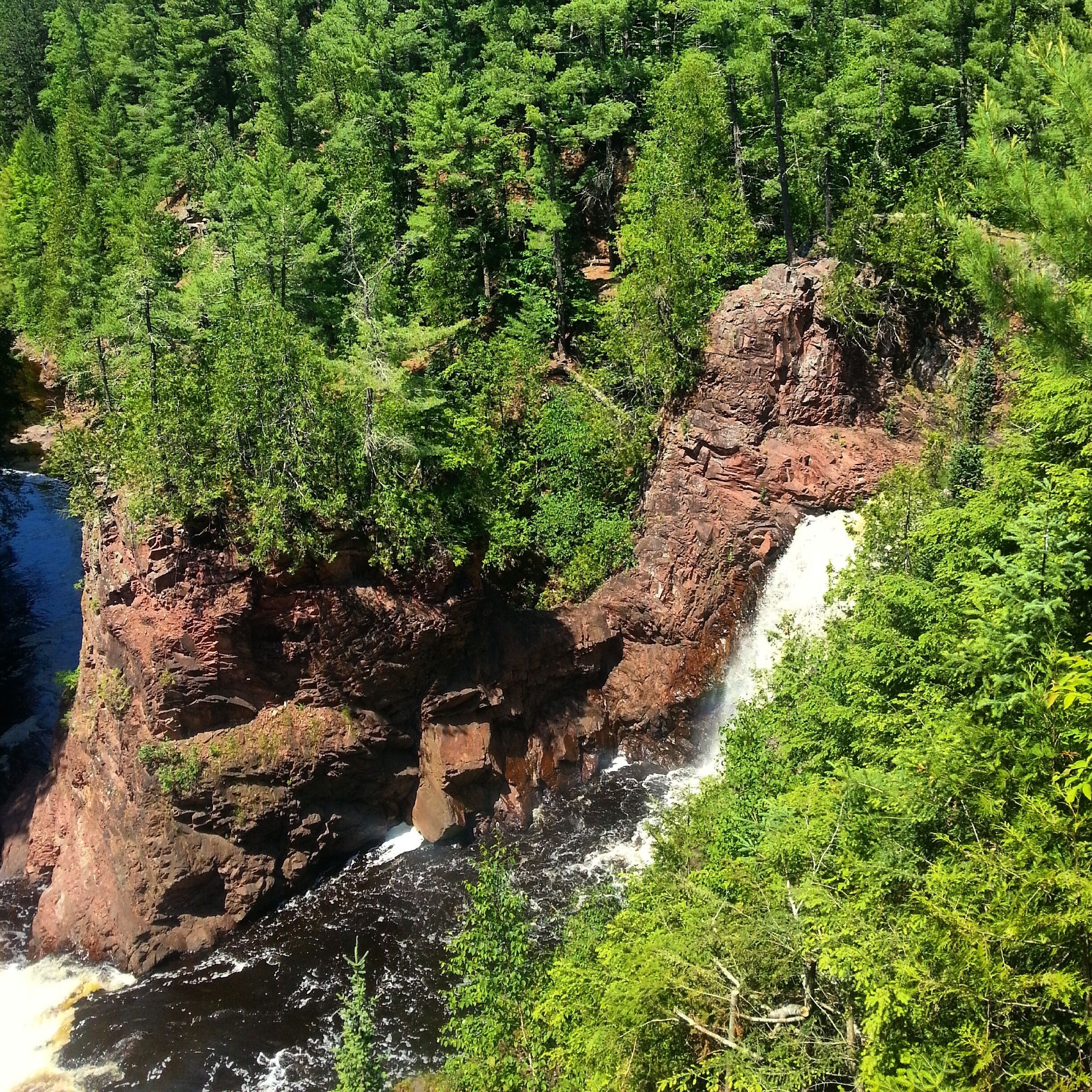 Beautiful waterfalls everywhere at Copper Falls State Park.