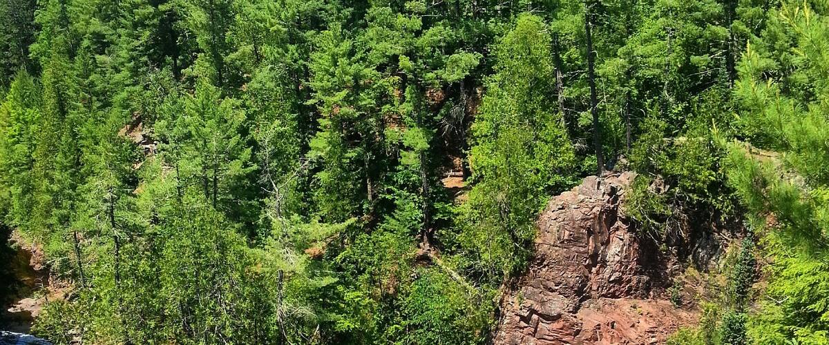 Beautiful waterfalls everywhere at Copper Falls State Park.