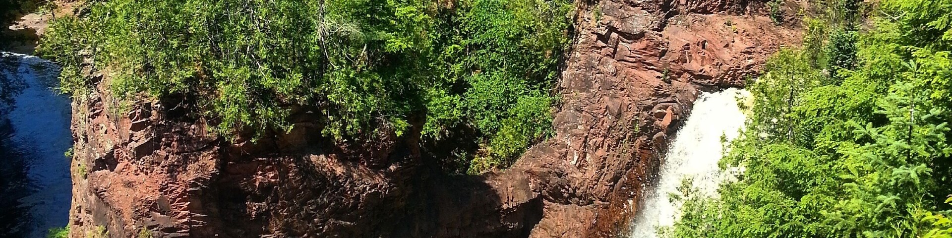 Beautiful waterfalls everywhere at Copper Falls State Park.