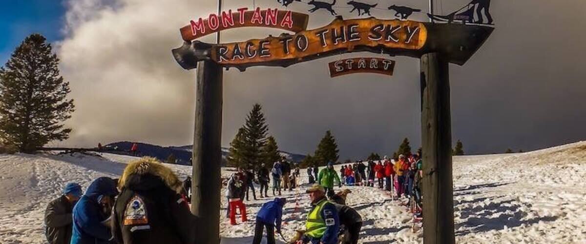 On Valentine's Day weekend.. Great dog race in Montana!