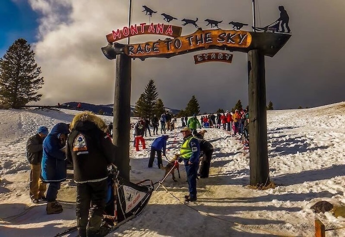 On Valentine's Day weekend.. Great dog race in Montana!
