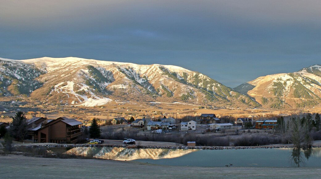 Wasatch Front mountains in evening light