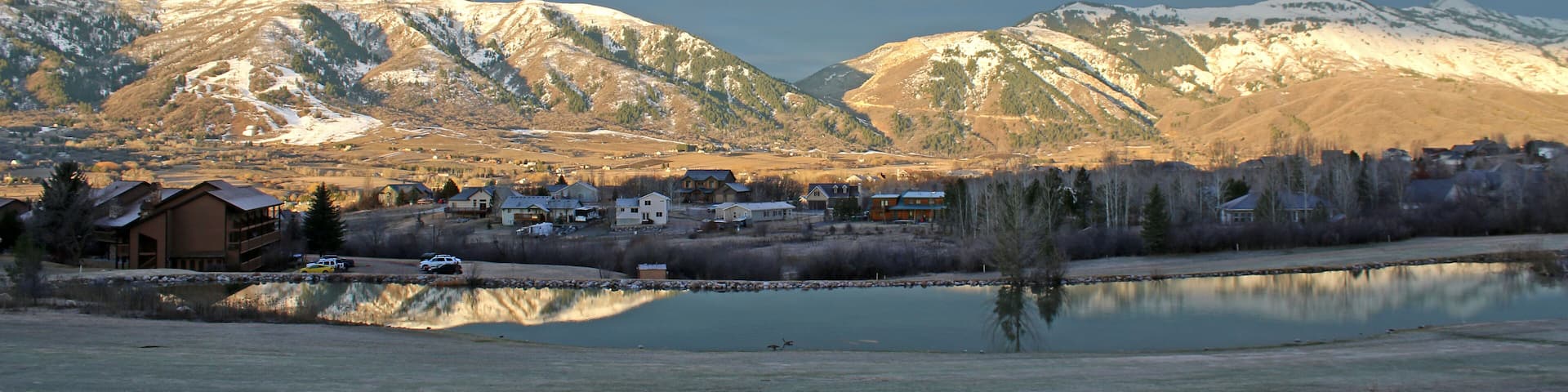 Wasatch Front mountains in evening light