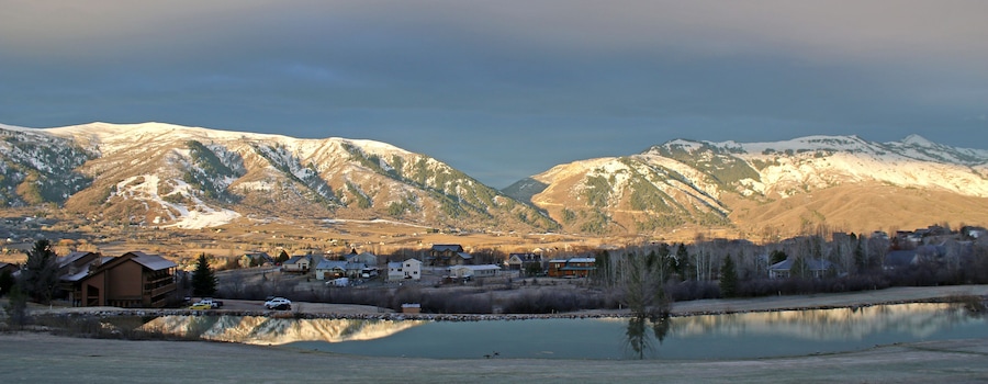 Wasatch Front mountains in evening light