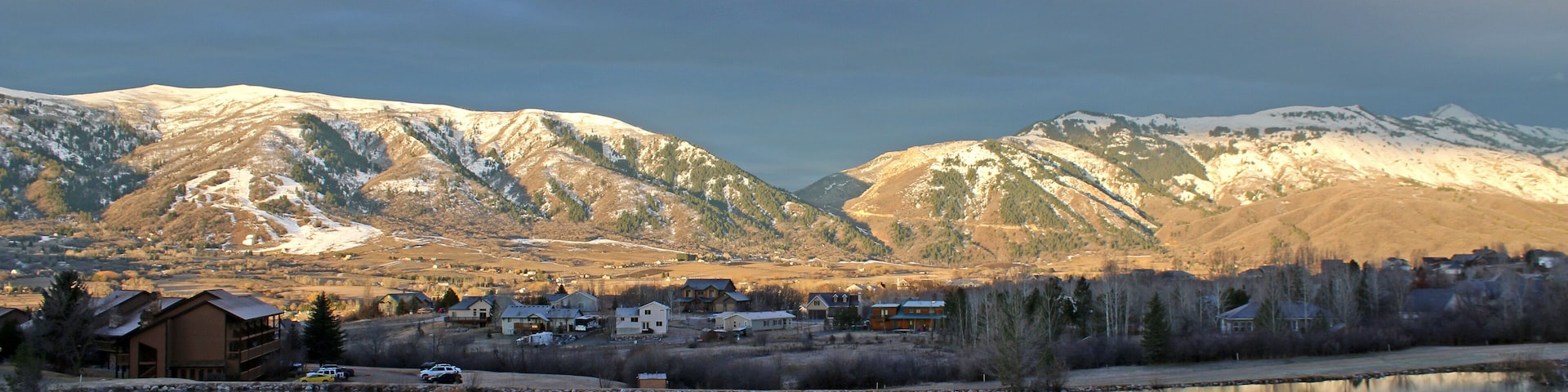 Wasatch Front mountains in evening light