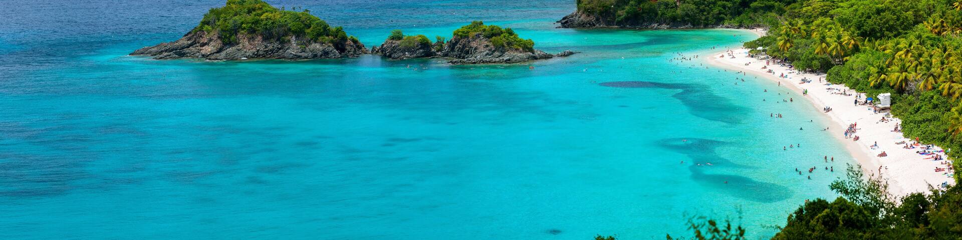 Trunk bay on St John island, US Virgin Islands