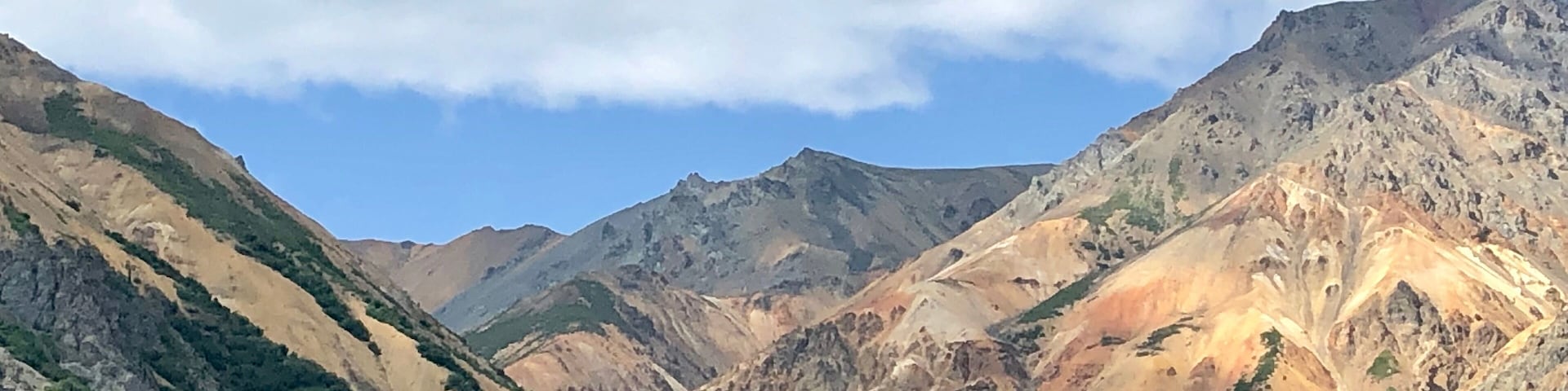 Just a few miles away from the Matanuska Glacier, you pass these beautiful mountains. The colors in the afternoon were just breathtaking.