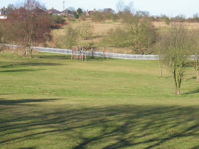 Grindley Park. Houses in the distance are Sandon Road.[Looking NNW]