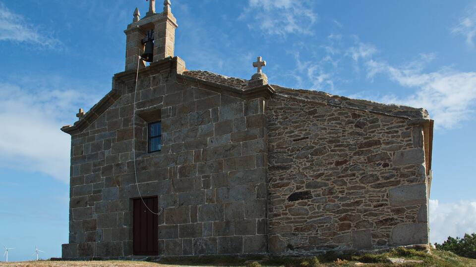Church "Ermida de Nosa Señora do Monte" on Costa da Morte at Camariñas in Galicia,Spain,Europe