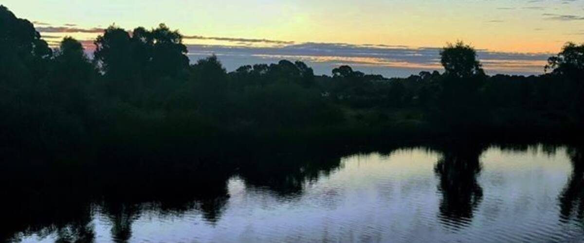 Sunset over the duck pond at Reynella, South Australia
