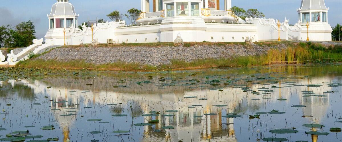 Nestled among the outskirts of Khon Kaen, Wat Thung Setthi springs out of the rice fields. It is a stunning blend of Thai moralistic art, pop culture references and classically inspired architecture but with a Thai twist. There are spectacular mosaic murals and an expansive garden to walk.
#architecture #stunningstructures