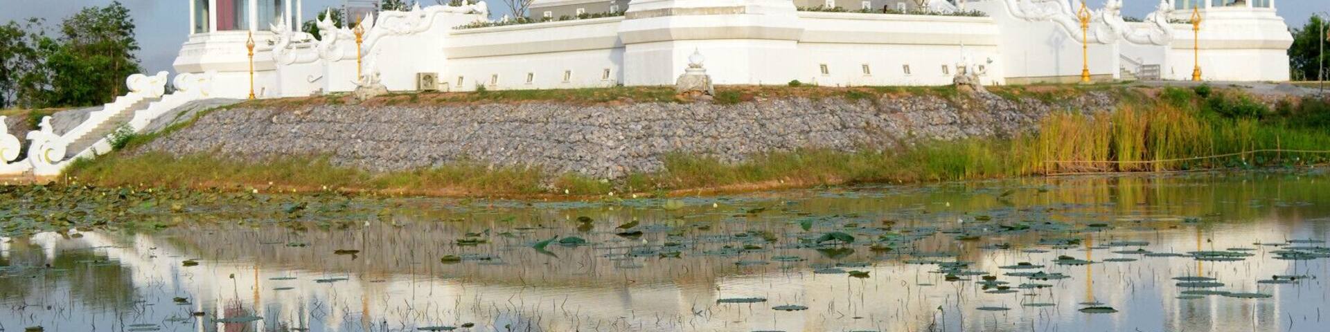 Nestled among the outskirts of Khon Kaen, Wat Thung Setthi springs out of the rice fields. It is a stunning blend of Thai moralistic art, pop culture references and classically inspired architecture but with a Thai twist. There are spectacular mosaic murals and an expansive garden to walk.
#architecture #stunningstructures