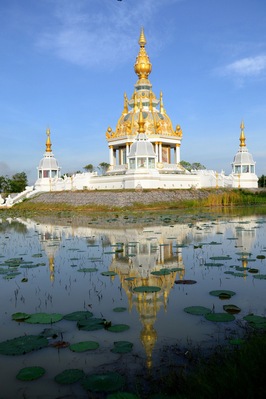 Nestled among the outskirts of Khon Kaen, Wat Thung Setthi springs out of the rice fields. It is a stunning blend of Thai moralistic art, pop culture references and classically inspired architecture but with a Thai twist. There are spectacular mosaic murals and an expansive garden to walk.
#architecture #stunningstructures