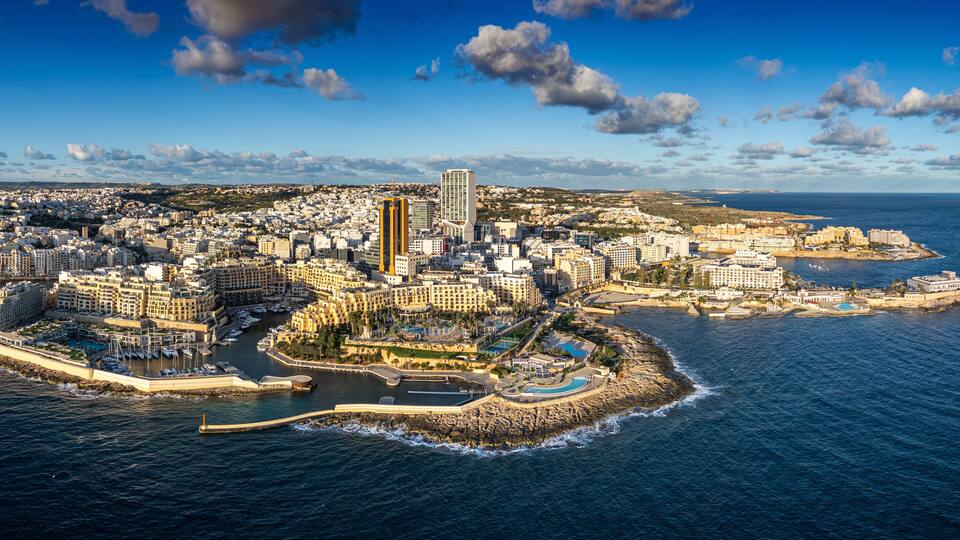 Aerial photo from St Julian's, Malta