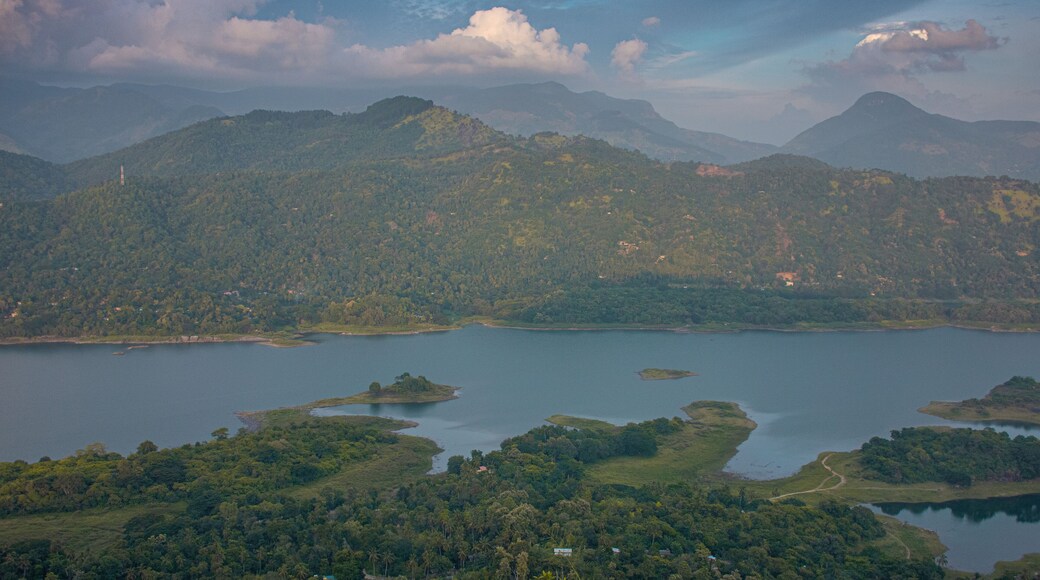evening view from Pettigala and bambaragala also known as Pethiyagala, is a hiking area situated in Teldeniya in the Kandy, Sri Lanka Surrounded by the Victoria reservoir and Knuckles mountain range