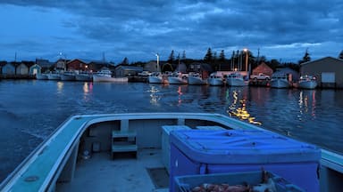 Heading out lobster fishing