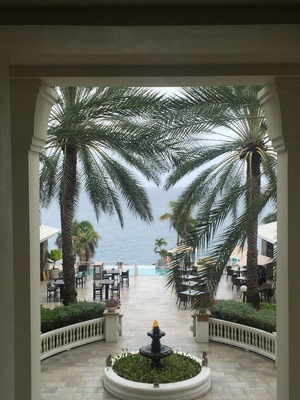 This was the perfect place for a photo! The Marriott here is really nice with wonderful views, St. Thomas!