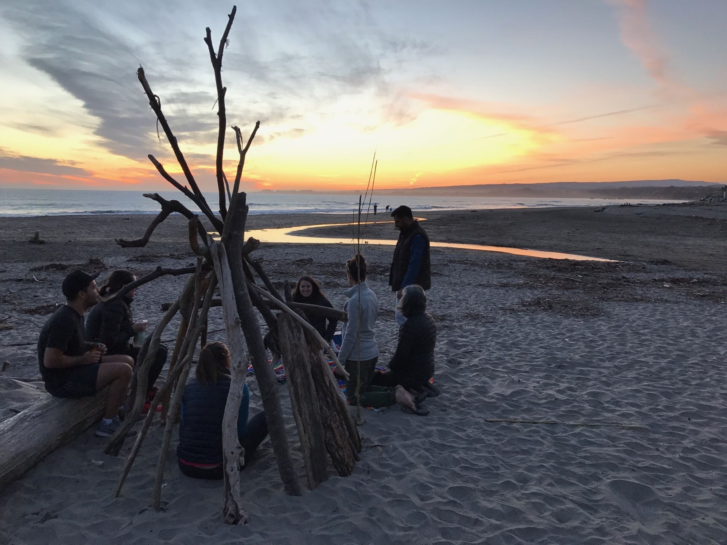 Sunset at hidden beach  #santacruz #visitsantacruz