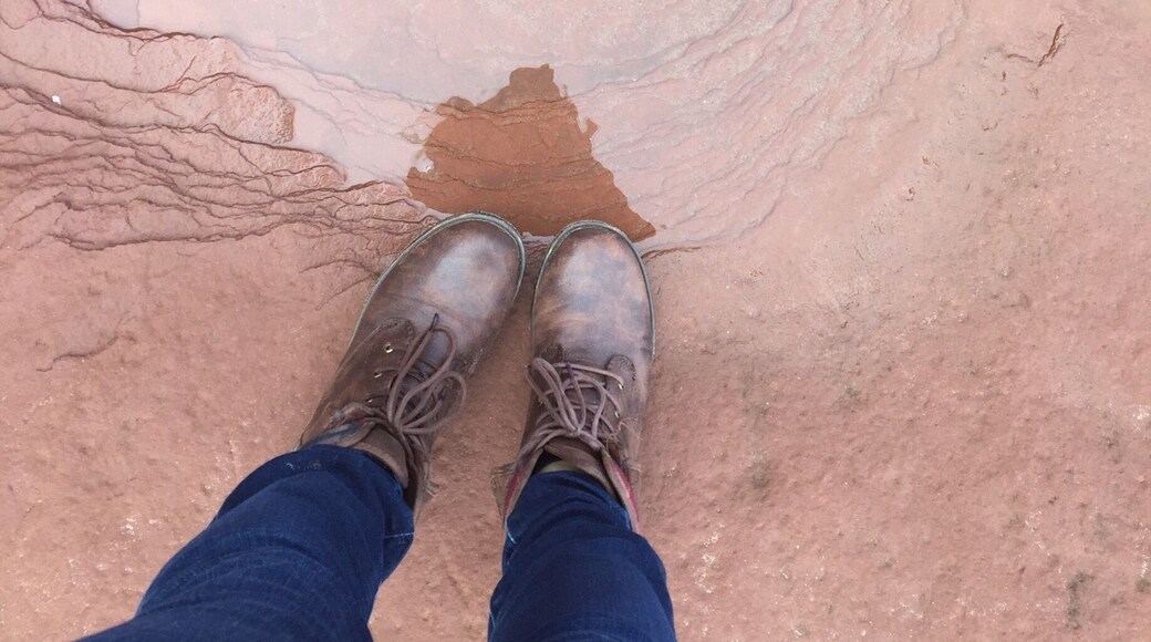 Who doesn't love when their boots match the ground, and neat pictures??