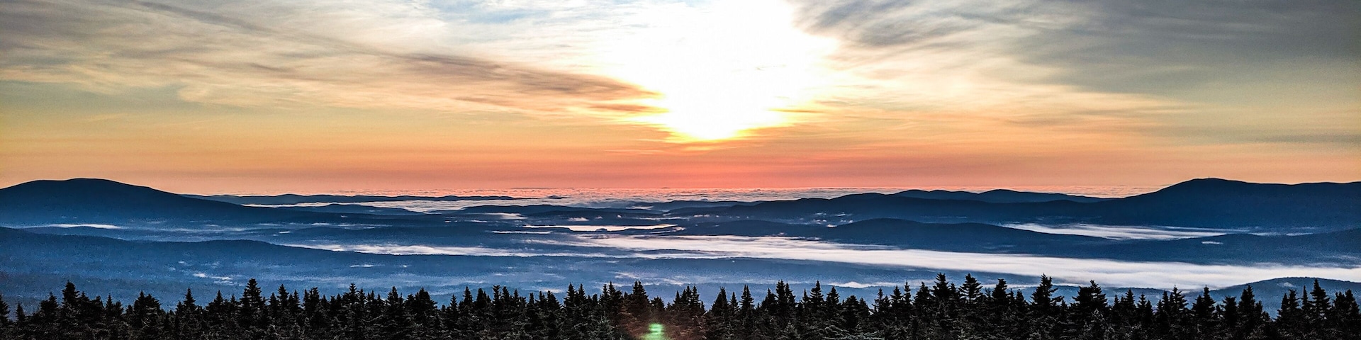 Sunrise at the Glastenbury Mountain Fire Tower on the Appalachian Trail. We didn't intentionally wake up for sunrise, but our habit on our Thru-Hike has been to rise around 0430 and 0500, so we're usually warming up with the sun.