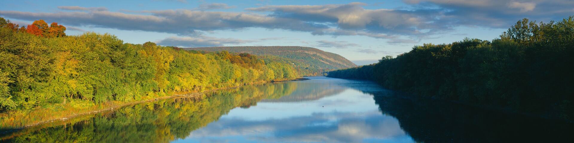 Delaware River in Autumn, near Port Jarvis, Pennsylvania