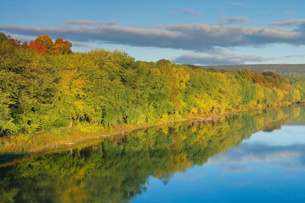 Delaware River in Autumn, near Port Jarvis, Pennsylvania