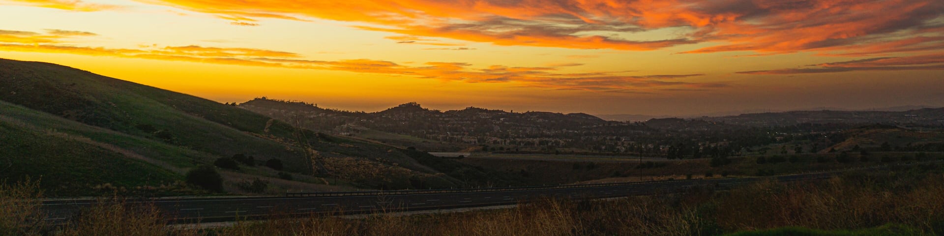 Sunset over Irvine, California
