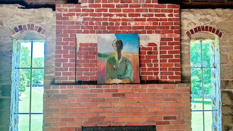 Not so much a castle, as the shell of a gatekeeper's house built around 1897.
It was more or less abandoned until the Cleveland Metroparks bought the land in 1925. The Metroparks removed the second floor and filled in the basement.