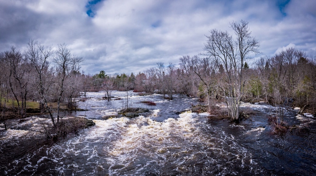 This was the weekend after the annual Kenduskeag River Race. The water was still flowing fast.